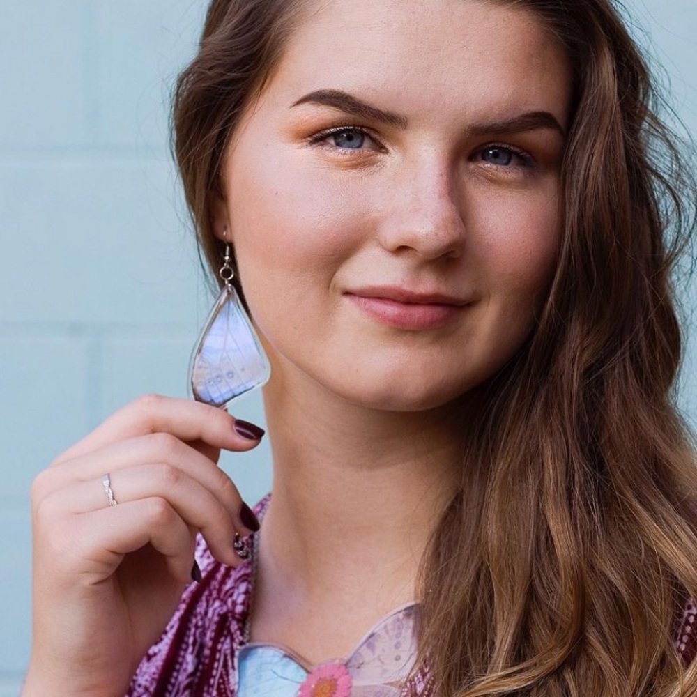 Unique Handmade Real Butterfly Wing Earrings